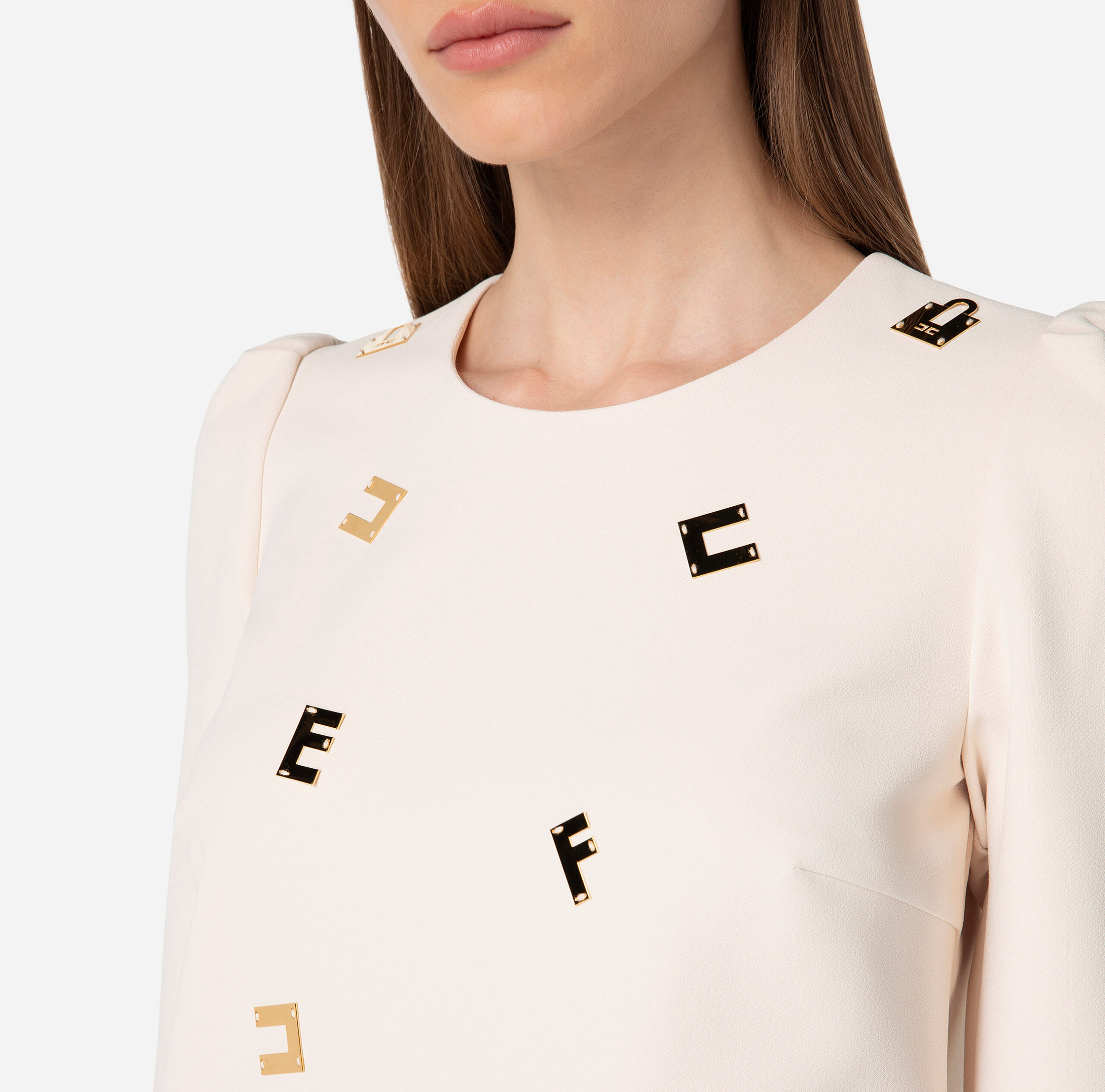 Abito bicolore a sacchetto elisabetta franchi deals