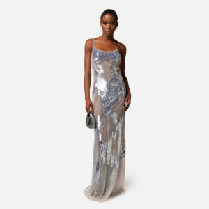 Abito red carpet in tulle e paillettes Perla Elisabetta Franchi - immagine 3