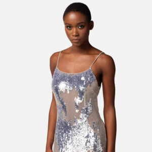 Abito red carpet in tulle e paillettes Perla Elisabetta Franchi - immagine 4