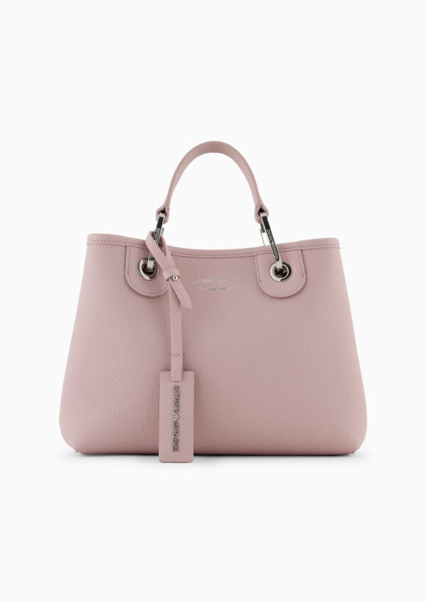 Borsa Shopper piccola MyEA stampa cervo Rosa Chiaro Emporio Armani