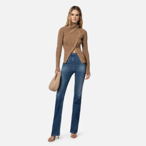 Jeans a zampetta Blue denim Elisabetta Franchi - immagine 3