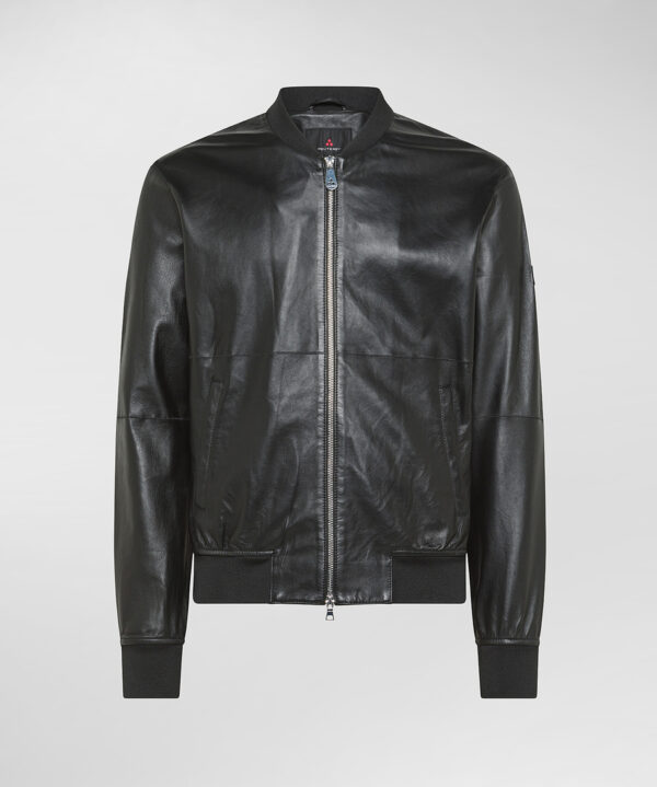 Fans leather Acc Giacca Bomber in pelle Nero Peuterey