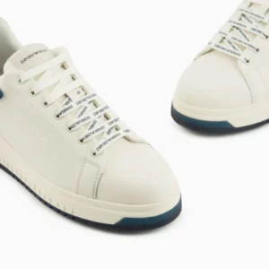 Sneakers In Pelle Retro Blu Emporio Armani - immagine 5