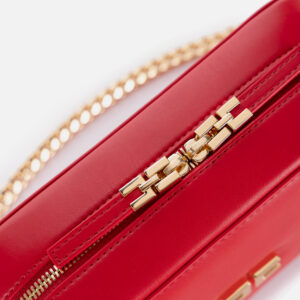 Borsa a tracolla in materiale effetto pelle con angoli in metallo Rosso Red Passion Elisabetta Franchi - immagine 2