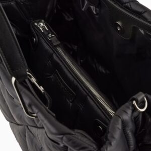 Borsa Shopper Media MyEA in nylon matelassè Nero Emporio Armani - immagine 8