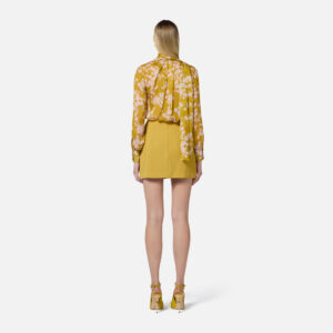 Blusa stampata in voile di seta Curry Quarzo Elisabetta Franchi - immagine 5