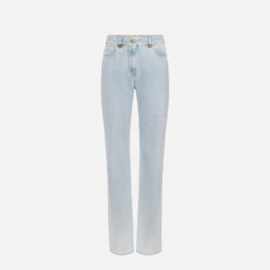 Jeans a palazzo con dettagli logo Light Blue Elisabetta Franchi