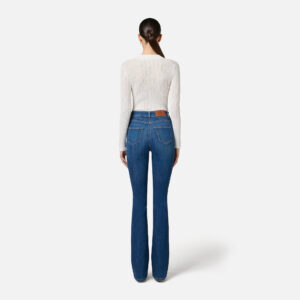 Jeans con taschini e dettagli a fiocco Blue Denim Elisabetta Franchi - immagine 3